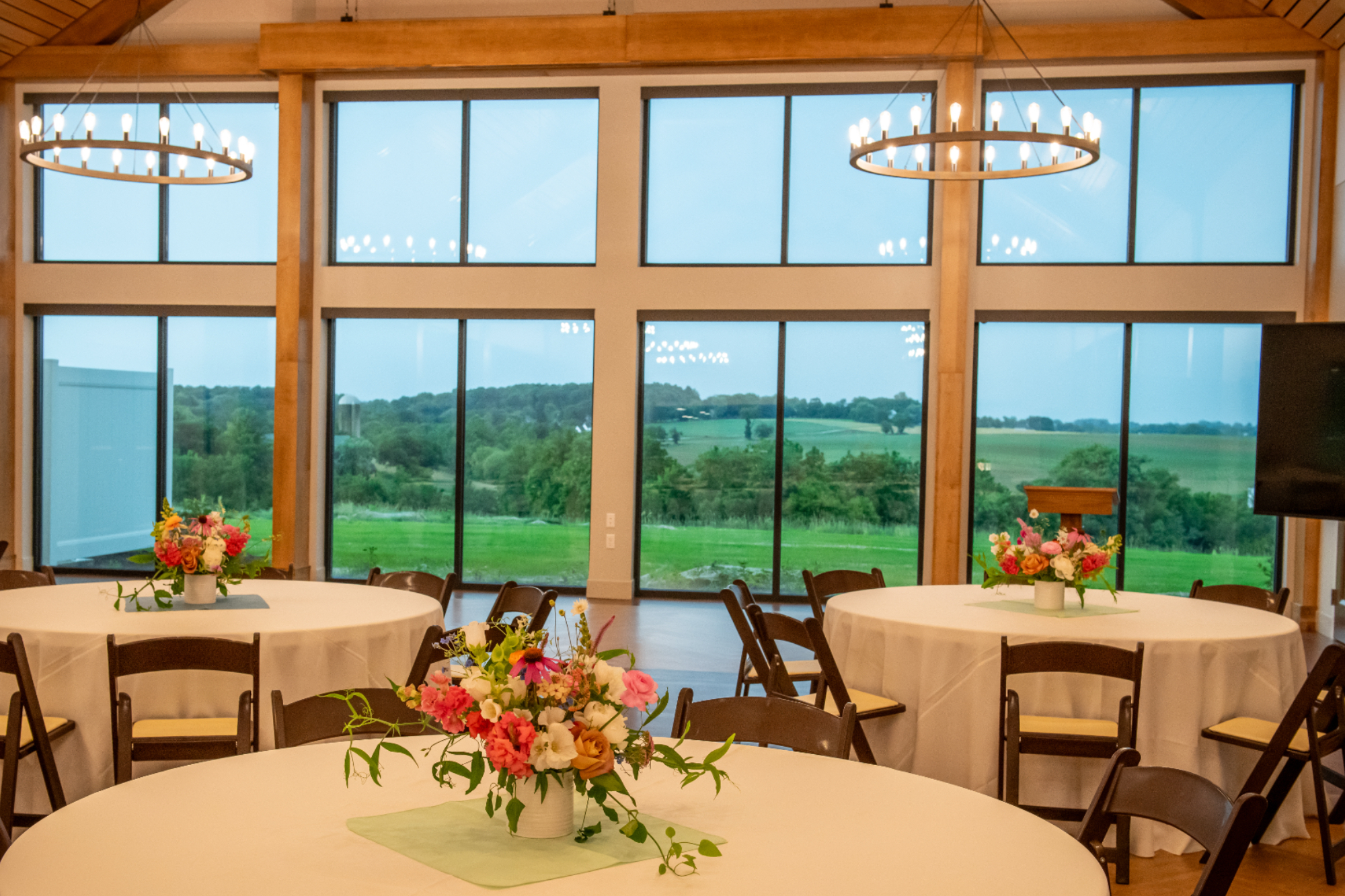 Closeup of The Sunrise Vista Room at Hoffer Farm